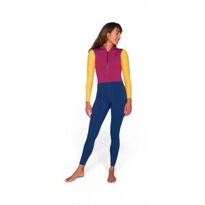 Seea Wetsuit Full Body Womens Size S Leah Bright Colorblock Long Sleeve Zip